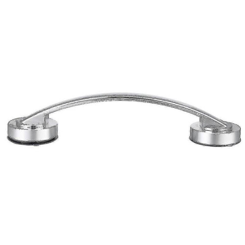 (Silver) Bath Handle Suction Cup Handrail Bathroom Grip Tub Shower Bar Rail