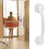 (White) Bath Handle Suction Cup Handrail Bathroom Grip Tub Shower Bar Rail 2