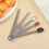 5 Mini Measuring Spoons with 1 Ring,1/64,1/32,1/16,1/8,1/4 3