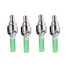 4Pièces Lumières LED Vertes Pour Roues De En Acier Inoxydable