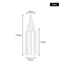 (50ml) 30pcs Plastic Squeeze Dropper Bottle 5-250ml Transparent Sharp-mouth Plastic Squeezable Sub-bottled Split