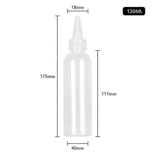 (120ml) 30pcs Plastic Squeeze Dropper Bottle 5-250ml Transparent Sharp-mouth Plastic Squeezable Sub-bottled Split