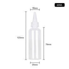 (60ml) 30pcs Plastic Squeeze Dropper Bottle 5-250ml Transparent Sharp-mouth Plastic Squeezable Sub-bottled Split