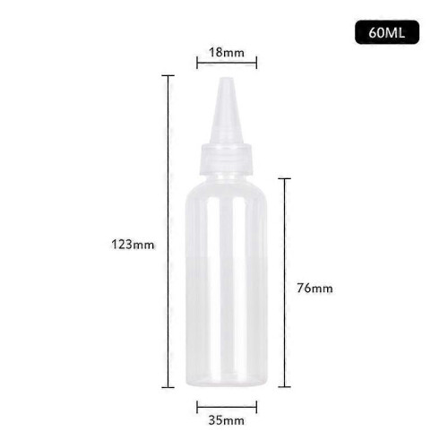 (60ml) 30pcs Plastic Squeeze Dropper Bottle 5-250ml Transparent Sharp-mouth Plastic Squeezable Sub-bottled Split