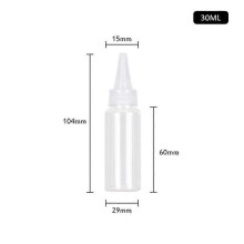 (30ml) 30pcs Plastic Squeeze Dropper Bottle 5-250ml Transparent Sharp-mouth Plastic Squeezable Sub-bottled Split