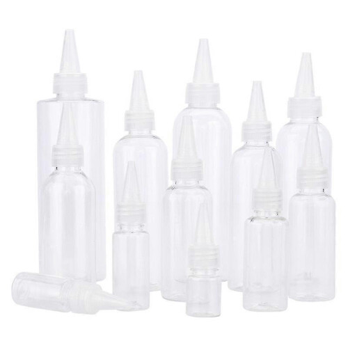 (80ml) 30pcs Plastic Squeeze Dropper Bottle 5-250ml Transparent Sharp-mouth Plastic Squeezable Sub-bottled Split 2
