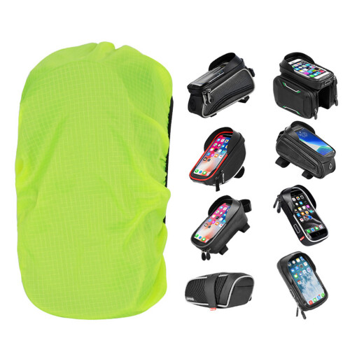 2Pcs Green Rainproof Cycling Bags Covers Waterproof Durable Material