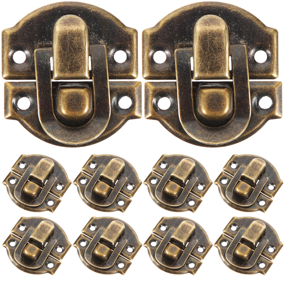 10pcs Box Alloy Latch Antique Wooden Lock Hook Locks-image-OPC-PJFPGD9-NEW
