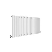 (Single, 600x1180mm) White Single/Double Oval Column Radiator