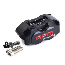 Pinza de freno radial para motocicleta (negra) de 82 mm RPM para disco de 200 mm/220 mm modificado