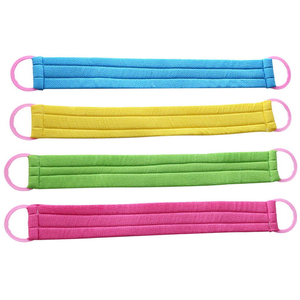 Vaguelly 4 Pcs Bath Towel Back Scrubber For Shower Exfoliating Exfoliator