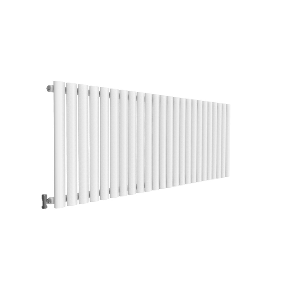 (Single, 600X1416mm) White Single/Double Oval Column Radiator 5022804041282