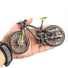 (Green) SNQTV-Mini 1:10 Alloy Bicycle Scale Model Dasktop Simulation Ornament Finger Mountain Bikes Toy