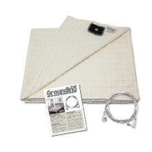 (193*203) Earthing Double Bed Grounding Sheet Shield Emf Anti Radiation Conductive Fabric Bed Mat 153*203cm