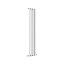 (Single, 1600x236mm) White Single/Double Oval Column Radiator