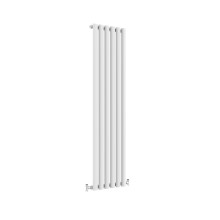 (Single, 1600x354mm) White Single/Double Oval Column Radiator