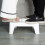 1Pc Compact White Plastic Footstool with Roller Massager for Bathroom 3