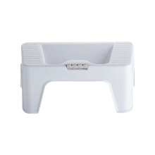 1Pc Compact White Plastic Footstool with Roller Massager for Bathroom