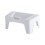 1Pc Compact White Plastic Footstool with Roller Massager for Bathroom 4