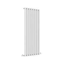 (Single, 1600x472mm) White Single/Double Oval Column Radiator