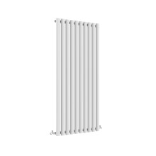 (Single, 1600x590mm) White Single/Double Oval Column Radiator