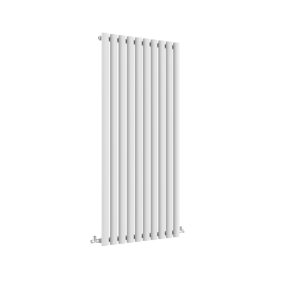 Aica (Single, 1600X590mm) Single/Double Oval Column Radiator White
