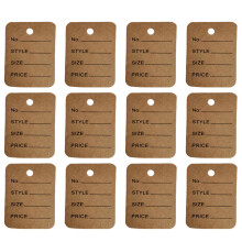 1000Pcs Paper Price Tags Coffee Color Clothes Size Hanging Label
