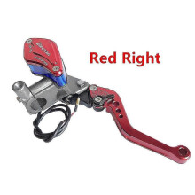 (Red Right)Universal 22mm 7/8'' Motorcycle Brake Clutch Master Cylinder Hydraulic Pump Handle Clutch