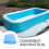 Thermal Insulation Pool Cover Blue 1pcs 86.6x59x0.2in 6