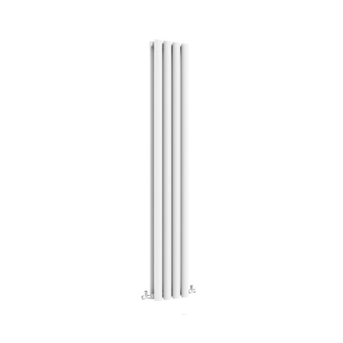 AICA (Double, 1600x236mm) White Single/Double Oval Column Radiator