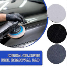 (5inch black denim tray) 3x Denim Orange Peel Removal Pad Car Polishing Pad Single Wetsanding Alternative