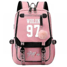 (46cmX29cmX16cm, 17) New Stray Kids Girls Boys USB Backpacks Anime School Book Bags Teenager Canvas Backpack For Women Backpacks  x