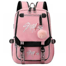 (46cmX29cmX16cm, 06) New Stray Kids Girls Boys USB Backpacks Anime School Book Bags Teenager Canvas Backpack For Women Backpacks  x