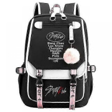 (46cmX29cmX16cm, 02) New Stray Kids Girls Boys USB Backpacks Anime School Book Bags Teenager Canvas Backpack For Women Backpacks x