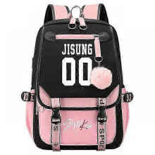 (46cmX29cmX16cm, 31) New Stray Kids Girls Boys USB Backpacks Anime School Book Bags Teenager Canvas Backpack For Women Backpacks  x