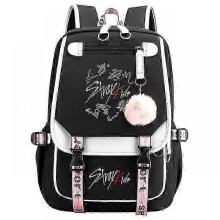 (46cmX29cmX16cm, 13) New Stray Kids Girls Boys USB Backpacks Anime School Book Bags Teenager Canvas Backpack For Women Backpacks x
