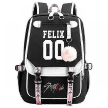 (46cmX29cmX16cm, 24) New Stray Kids Girls Boys USB Backpacks Anime School Book Bags Teenager Canvas Backpack For Women Backpacks  x