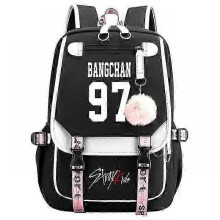 (46cmX29cmX16cm, 18) New Stray Kids Girls Boys USB Backpacks Anime School Book Bags Teenager Canvas Backpack For Women Backpacks  x