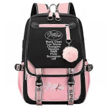 (46cmX29cmX16cm, 01) New Stray Kids Girls Boys USB Backpacks Anime School Book Bags Teenager Canvas Backpack For Women Backpacks  x