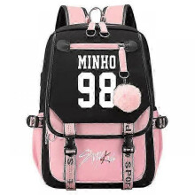 (46cmX29cmX16cm, 22) New Stray Kids Girls Boys USB Backpacks Anime School Book Bags Teenager Canvas Backpack For Women Backpacks  x