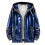 (2XL, Blue) Mens Shiny Waterproof Hooded Jacket 1