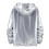 (L, Silver) Mens Shiny Waterproof Hooded Jacket 2
