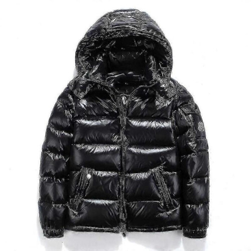 (L) Shiny Down Jacket Men Women Winter Jacket Stand-up Tie Hood Down Jacket