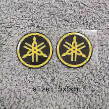 (Gold Gel) 3d Yamaha Stickers Emblem Logo Decal Gold White Black Stickervehicle Wraps  x
