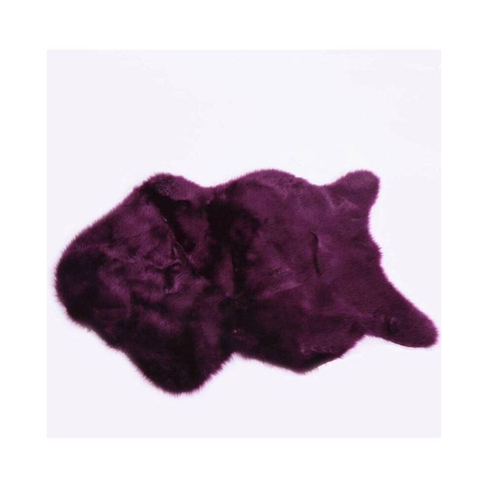 (Purple,15.74x23.62''/40x60cm)Tapis moelleux doux en laine de mouton canapé chambre tapis lavable sol tapis couverture