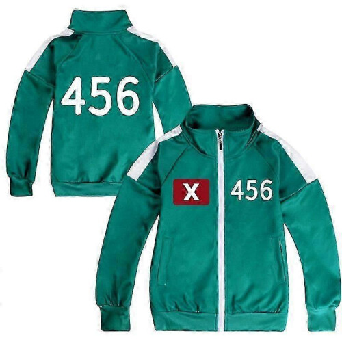 (110cm, 456) Squid Game 2 Player Cosplay Costume Tracksuit Complete Clothing Set e 1