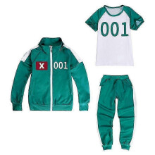 (140cm, 001) Squid Game 2 Player Cosplay Costume Tracksuit Complete Clothing Set e