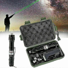 100 Miles Laser Pointer Pen 532nm Green Rechargable Visible Beam Torche with Box