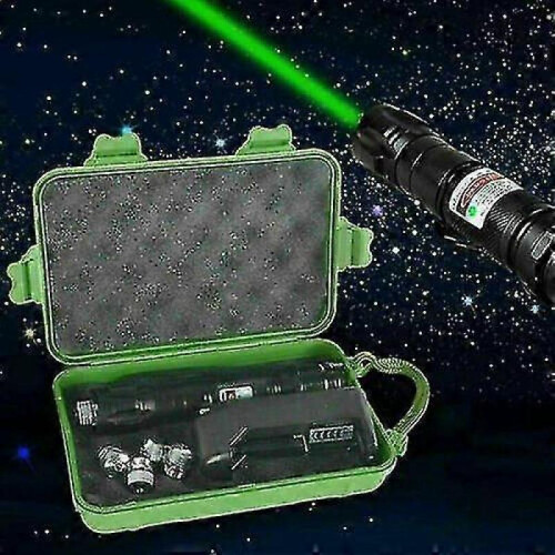 100 Miles Laser Pointer Pen 532nm Green Rechargable Visible Beam Torche with Box 1
