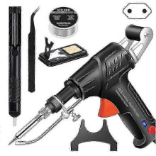 (EU plug, Black) 3-in-1 Welding, Cutting & Rust Removal Kit - Fast Heating, Ergonomic, Ideal for Beginners & DIYp